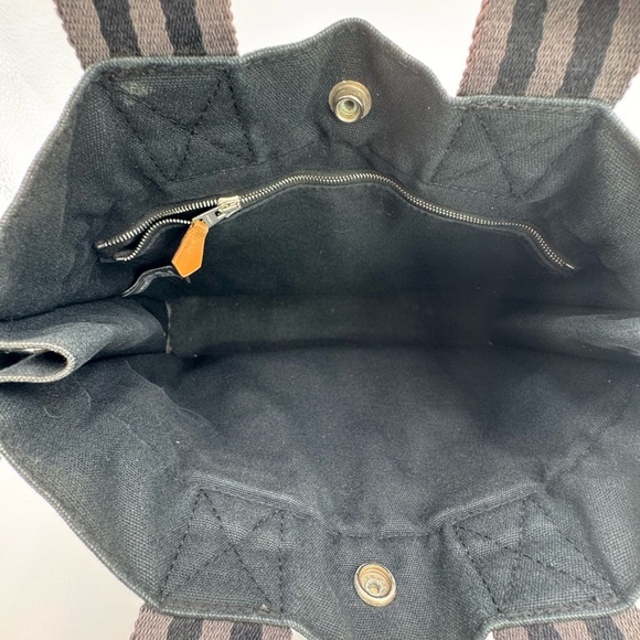 Authentic "HERMES" Fourre Tout Tote Bag Gray Canvas - Picture 13 of 15